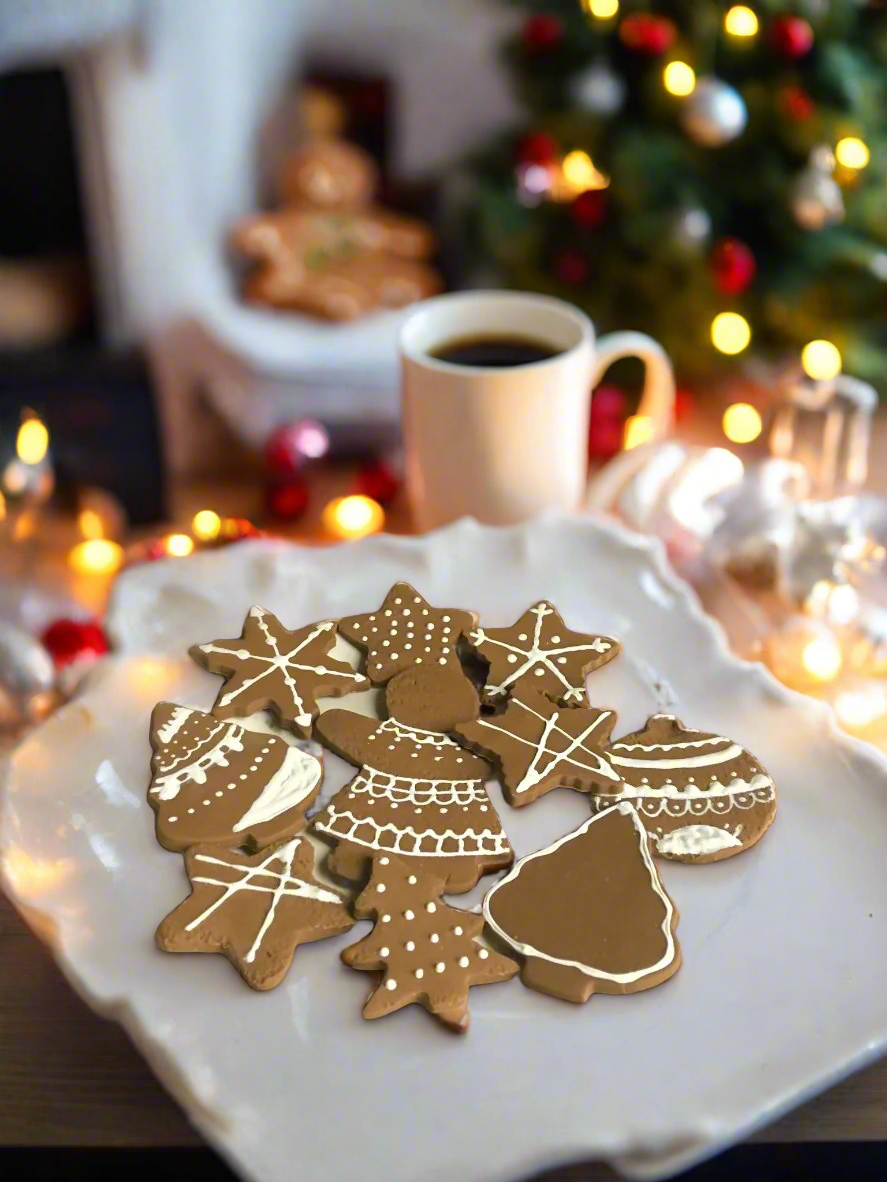 Everything Dawn Bakery Candle Treats Fake Cookies Gingerbread set of 6 Fake Cookies Gingerbread Christmas