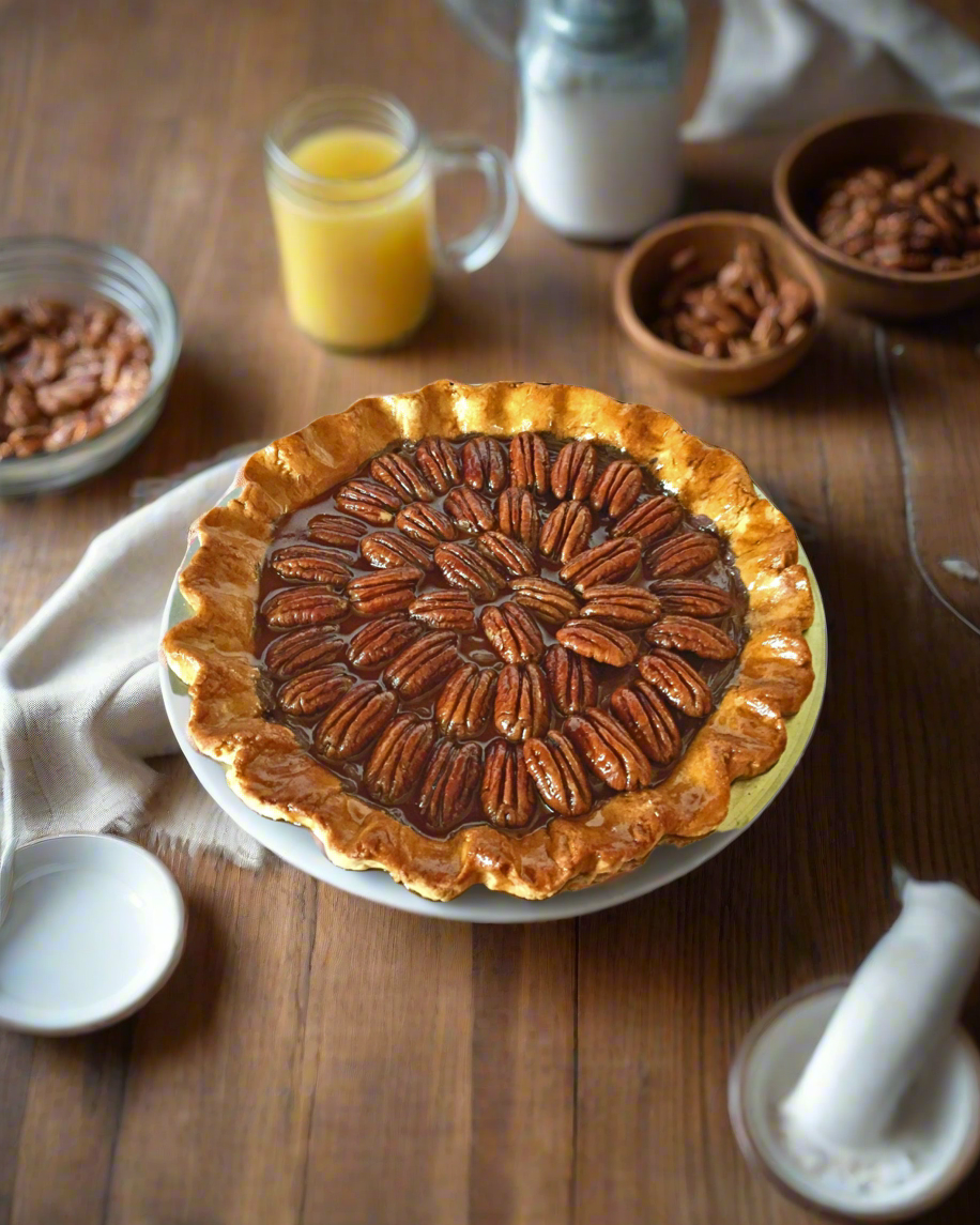 Everything Dawn Bakery Candle Treats Fake Pie Silver Pan Faux Pecan Pie from Everything Dawn
