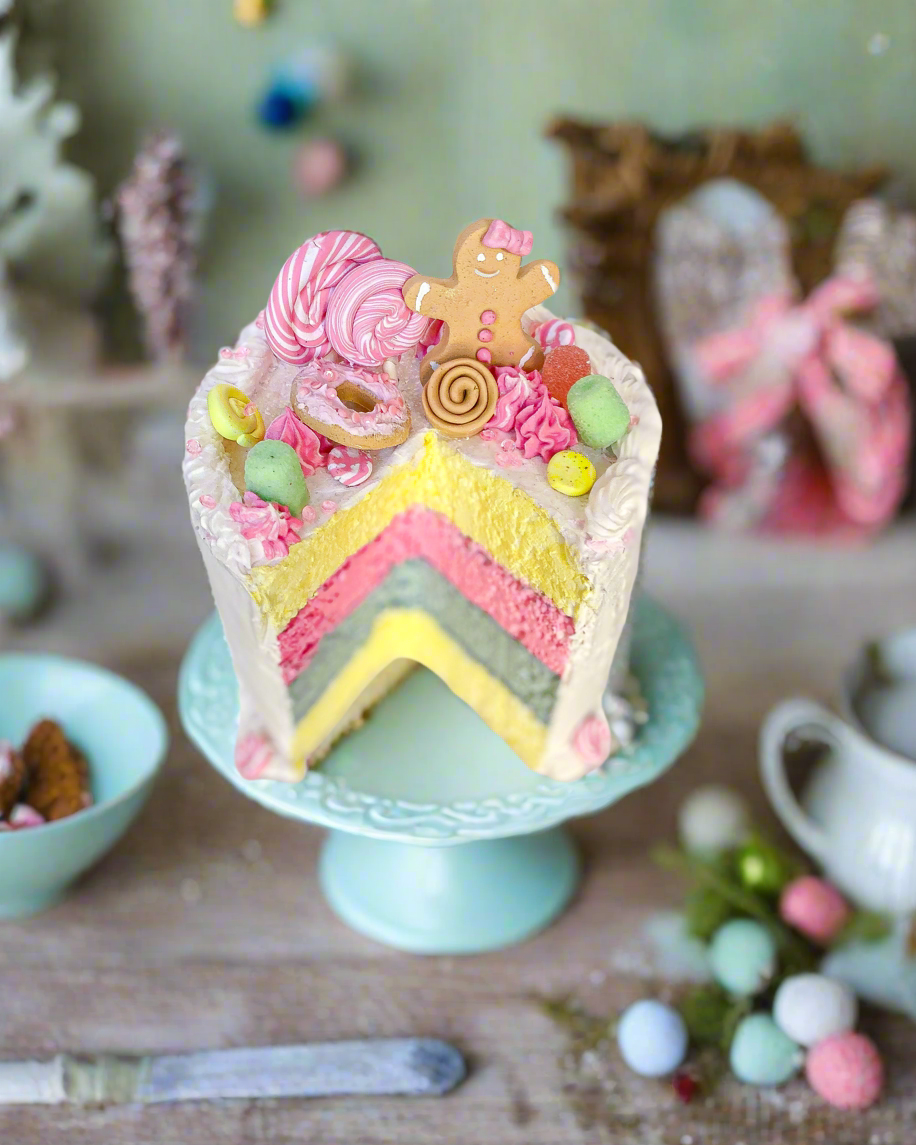 Everything Dawn Fake Cake Candy Land-y Gingerbread Fake Cake