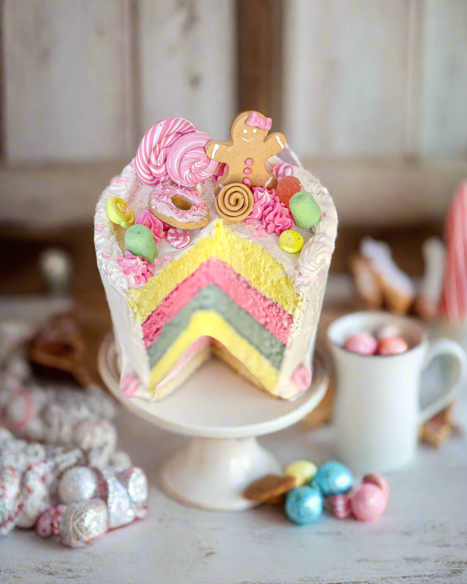 Everything Dawn Fake Cake Candy Land-y Gingerbread Fake Cake