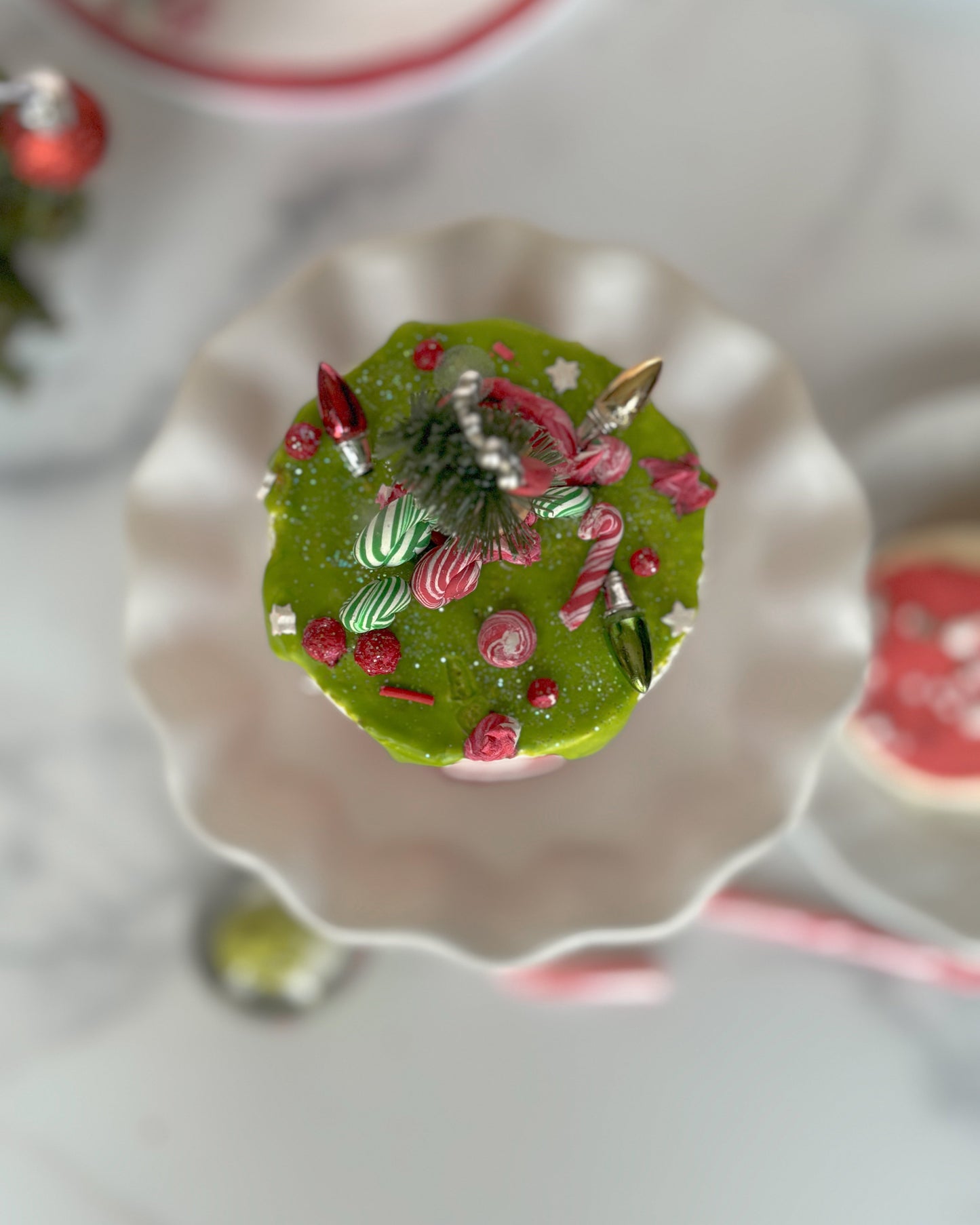 Everything Dawn Fake Cake Grinch Inspired Christmas Mini Faux Cake Decor