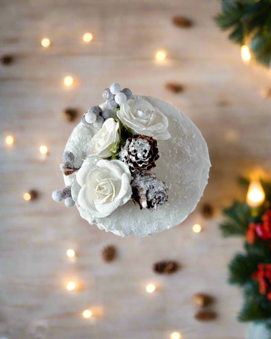 Everything Dawn Fake Cake Mini Faux Cake in Glistening Snow