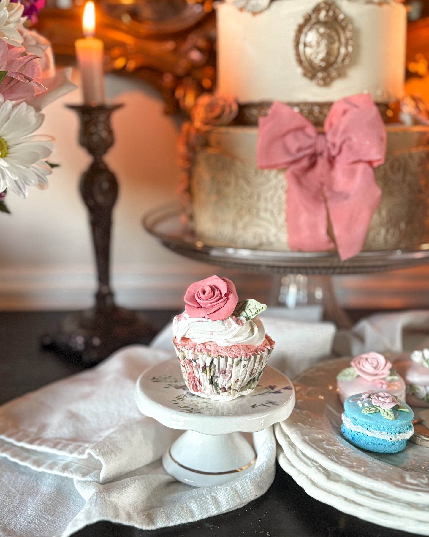 Everything Dawn Rose Faux Cupcake in Pink