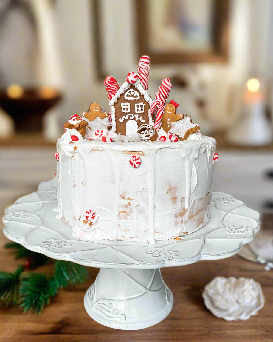Everything Dawn Table Decor Candy Lane Gingerbread Fake Cake