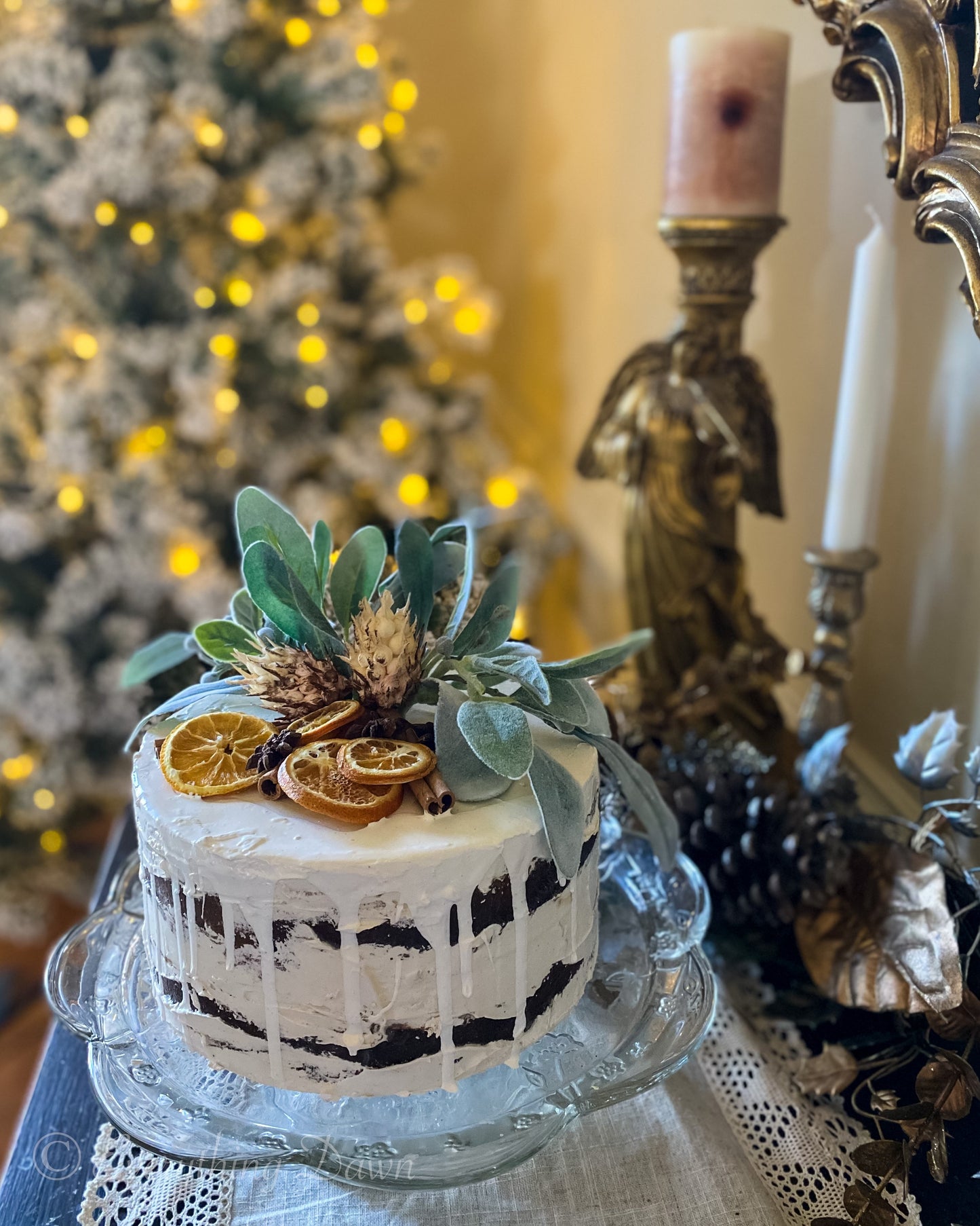 Everything Dawn Bakery Candle Treats Fake Cake Faux Cake in Citrus and Spice