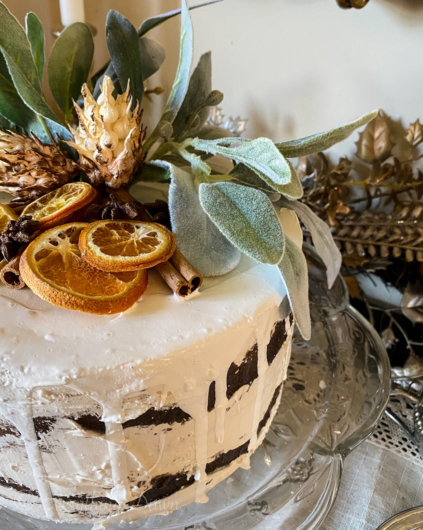 Everything Dawn Bakery Candle Treats Fake Cake Faux Cake in Citrus and Spice