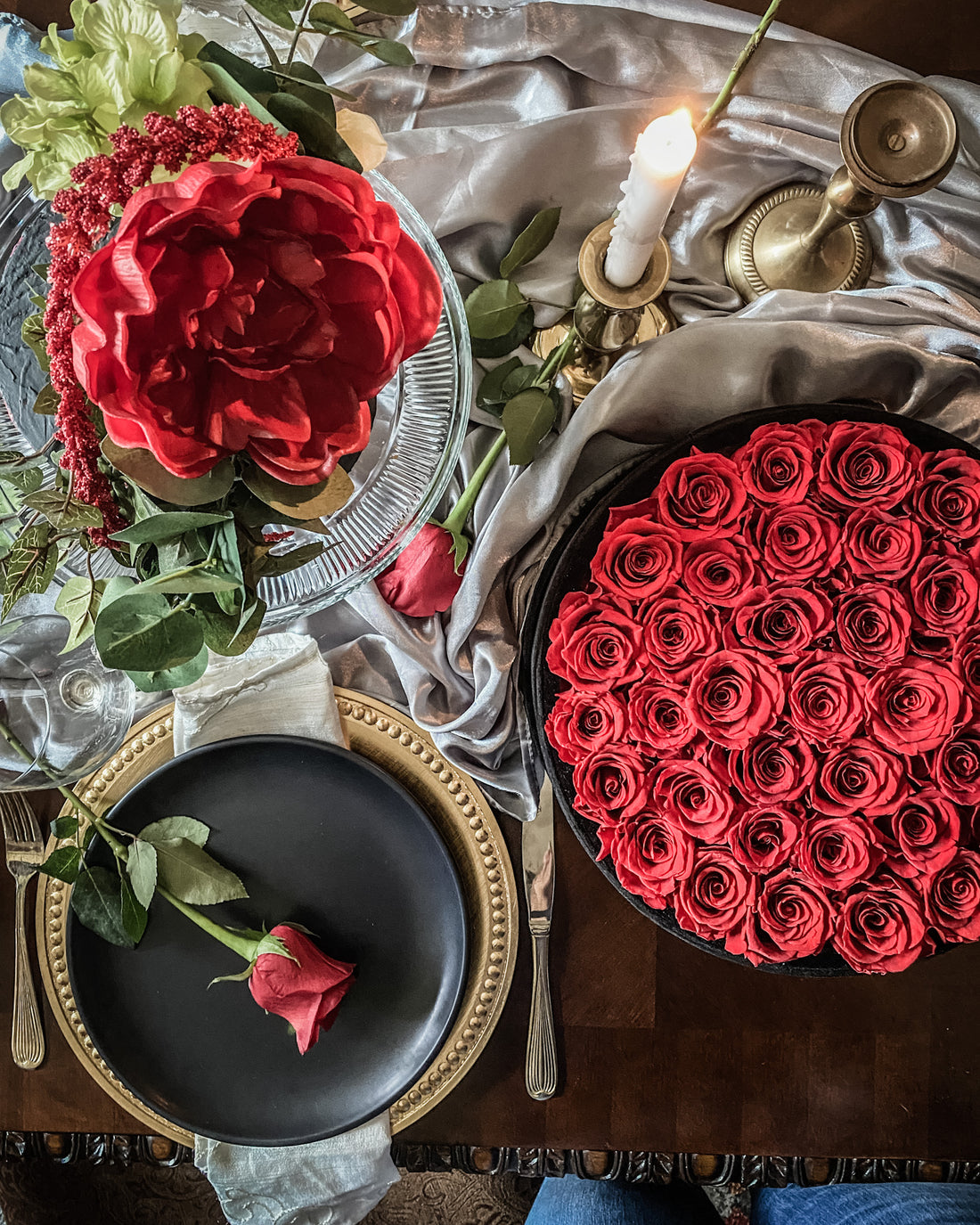 Styling a Classic Valentine's Day Tablescape with a Bit of Balance of Old and New