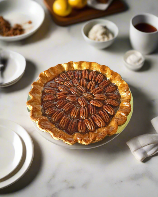 Everything Dawn Bakery Candle Treats Fake Pie Silver Pan Faux Pecan Pie from Everything Dawn