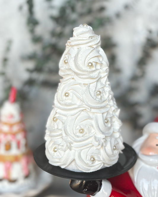 Everything Dawn Fake Cake Faux Tree Cake in Glistening White