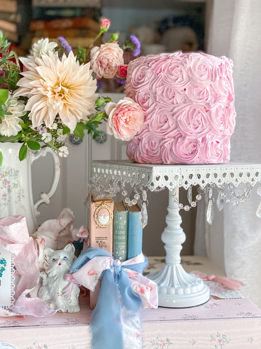 Everything Dawn Fake Cake Pink Pink Rosette Faux Cake from Everything Dawn