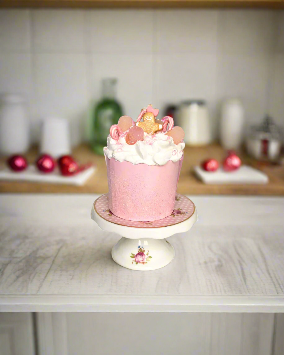 Everything Dawn Fake Cupcakes Pink Candy Cane Lane and Gingerbread Fake Cupcake