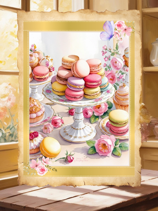 Everything Dawn Fakery Art Card Watercolor Macarons