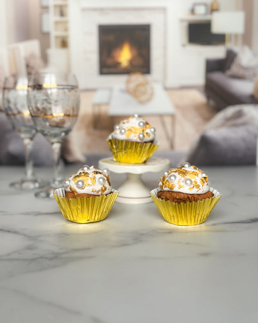 Everything Dawn Faux Cupcake Set 24k Gold