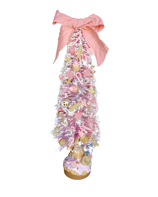 Everything Dawn Pink Candy Lane Gingerbread 12 inch Christmas Tree