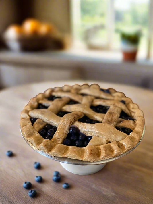 Everything Dawn Primitive Faux Foods Blueberry Pie Lattice Crust Scented Farmhouse Fake Food Set
