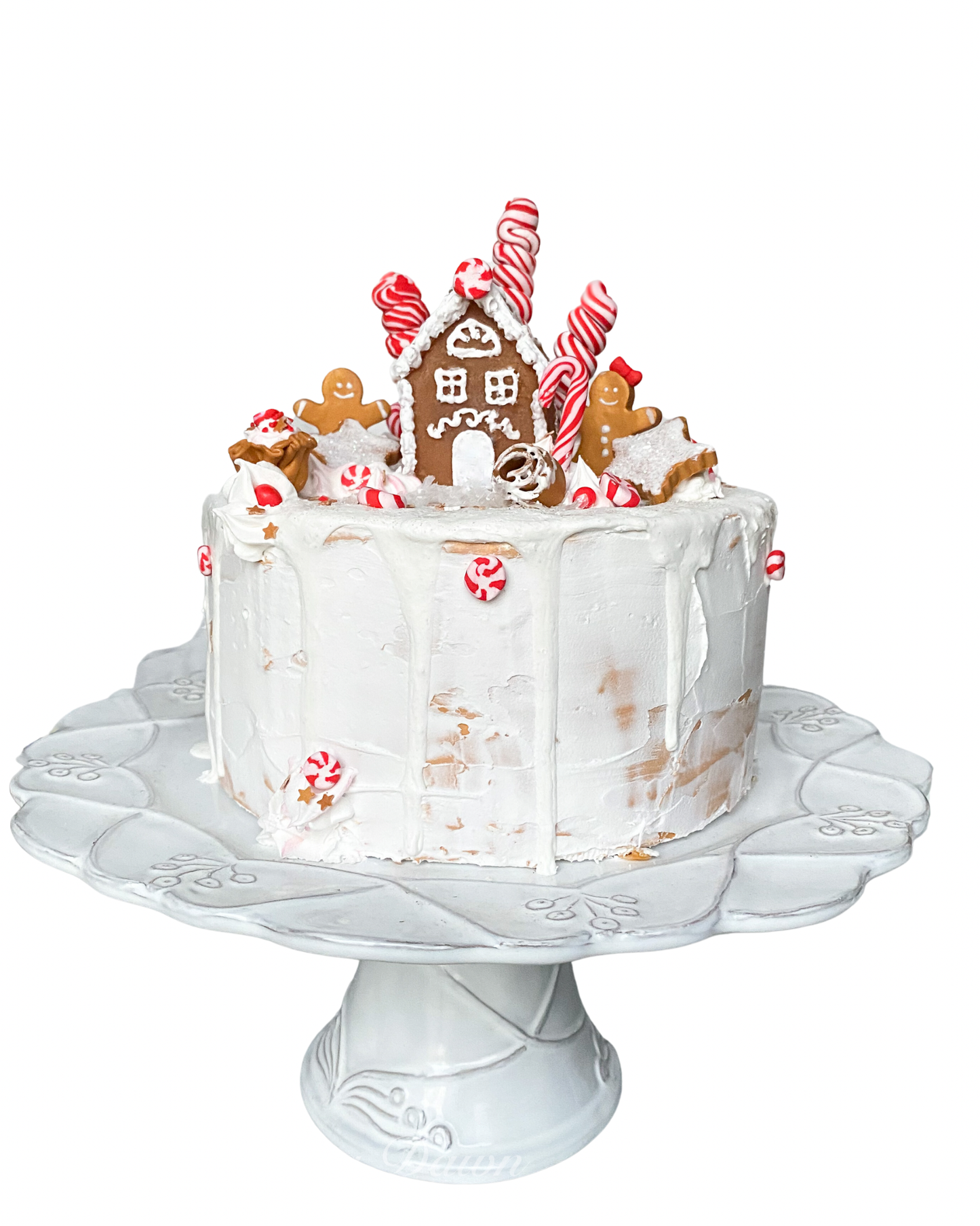 Everything Dawn Table Decor Candy Lane Gingerbread Fake Cake