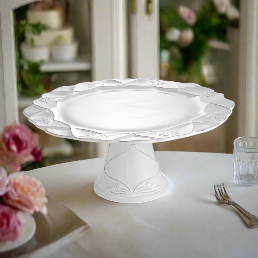 Arte Italica cake stand Bella Bianca Cake Plate