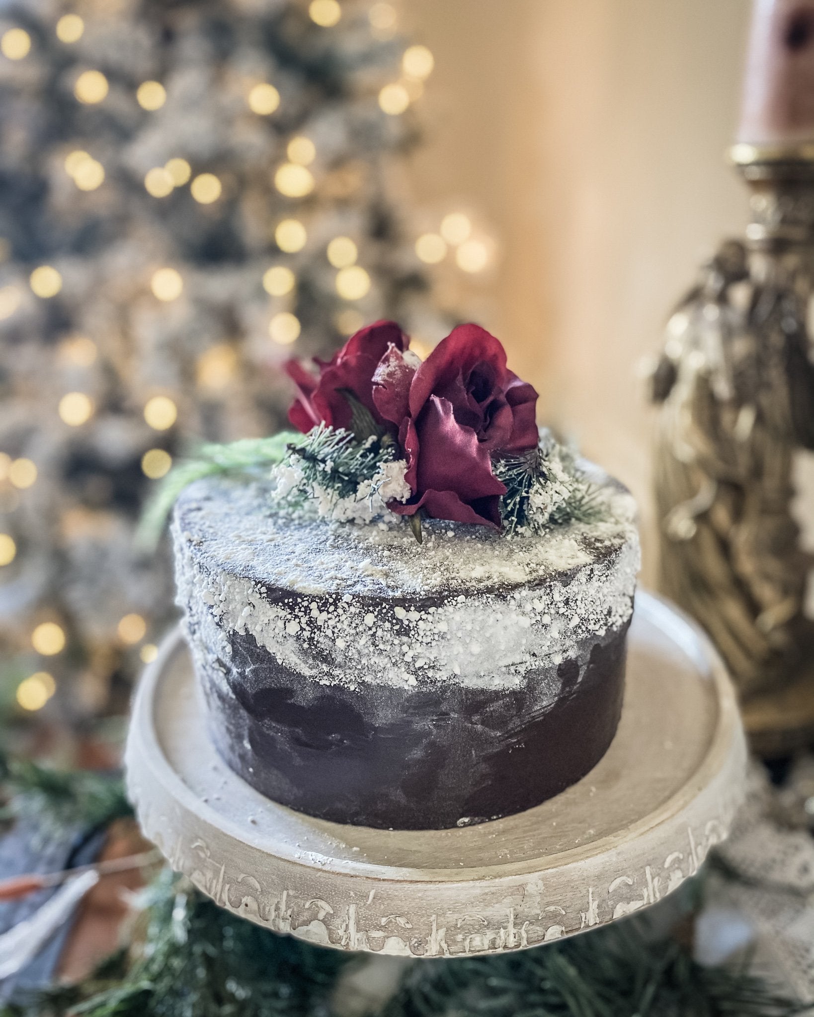 Everything Dawn Bakery Candle Treats Fake Cake Faux Cake in Chocolate Rose