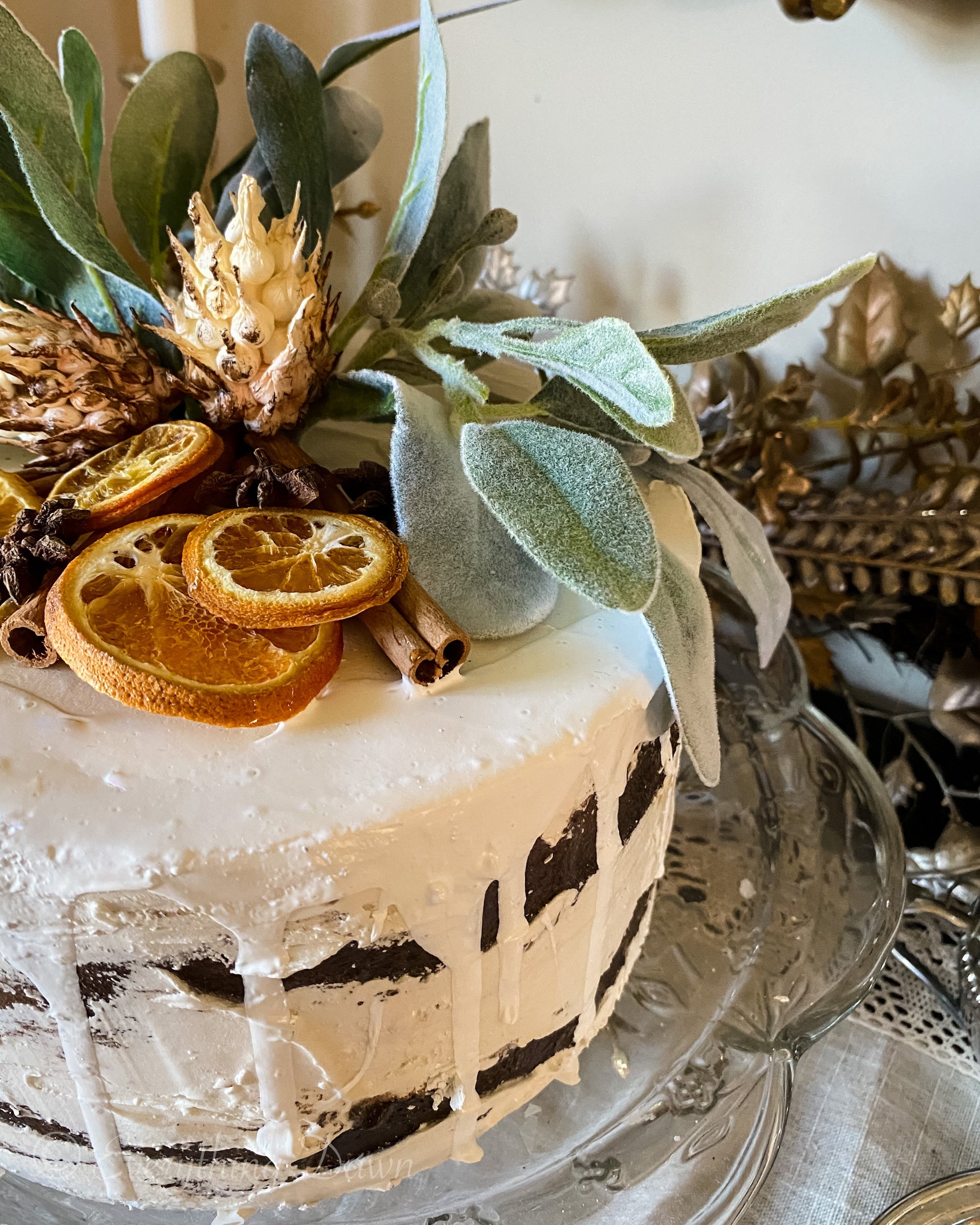 Everything Dawn Bakery Candle Treats Fake Cake Faux Cake in Citrus and Spice