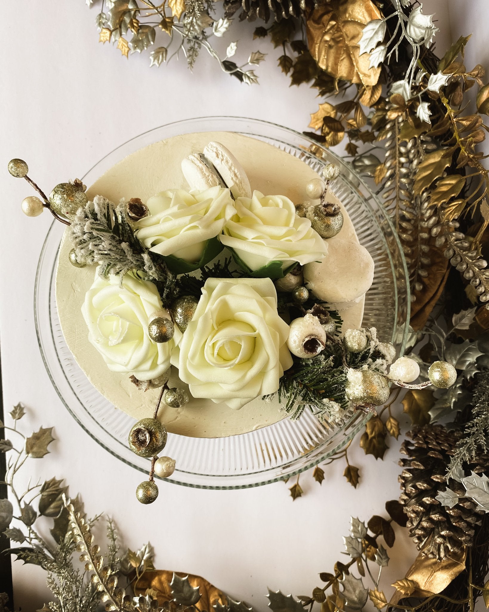 Everything Dawn Bakery Candle Treats Fake Cake Faux Cake in Winter Rose