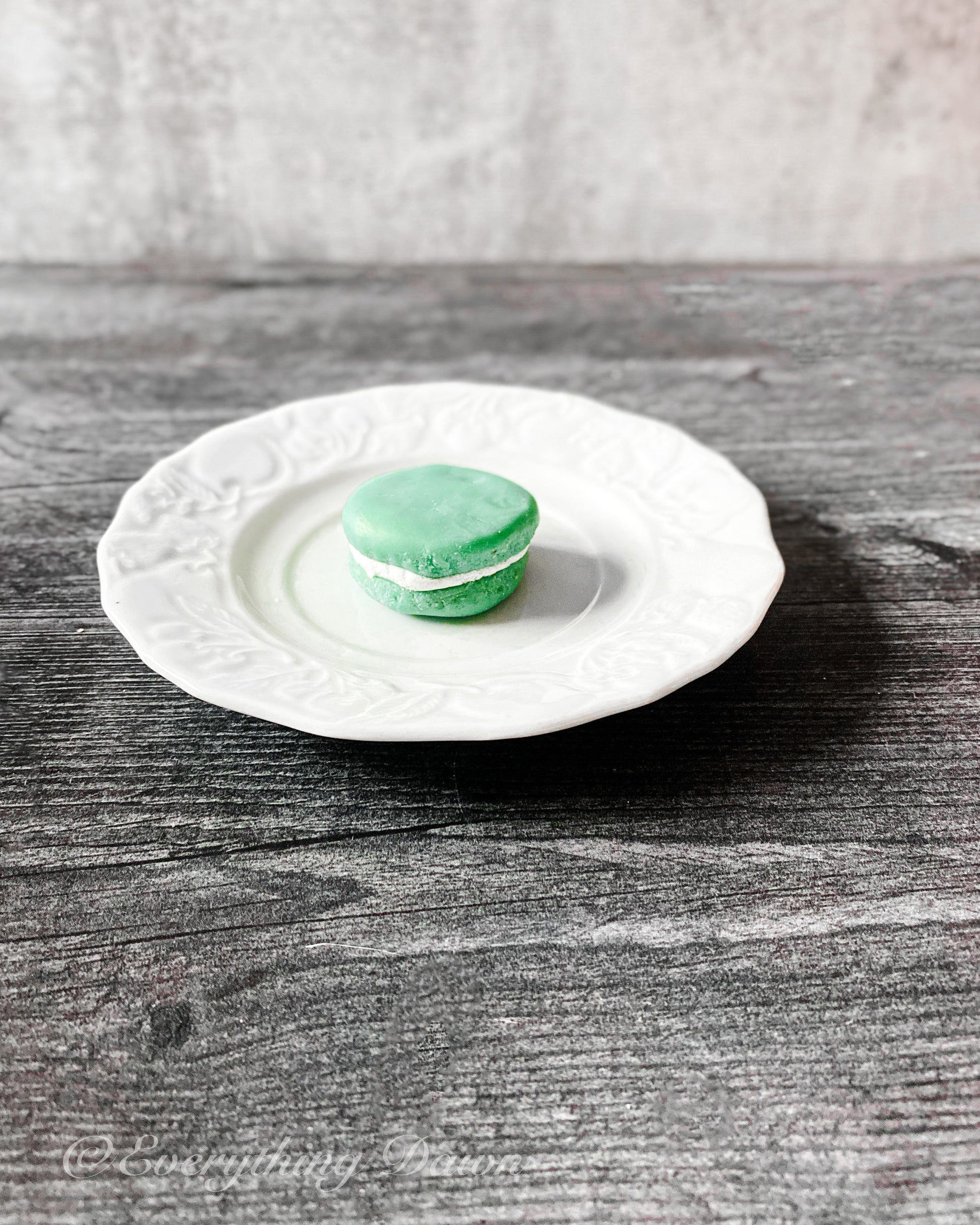 Everything Dawn Fake Cake Green Spring Faux French Macarons