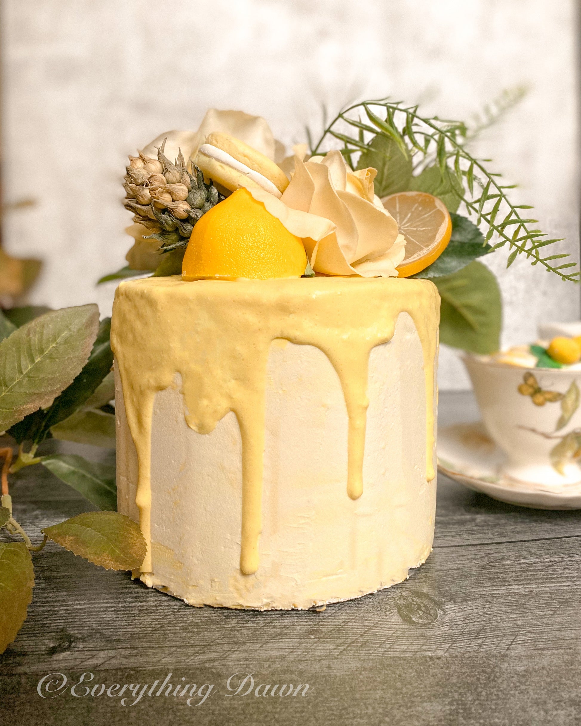Everything Dawn Lemon Fake Cake Floral